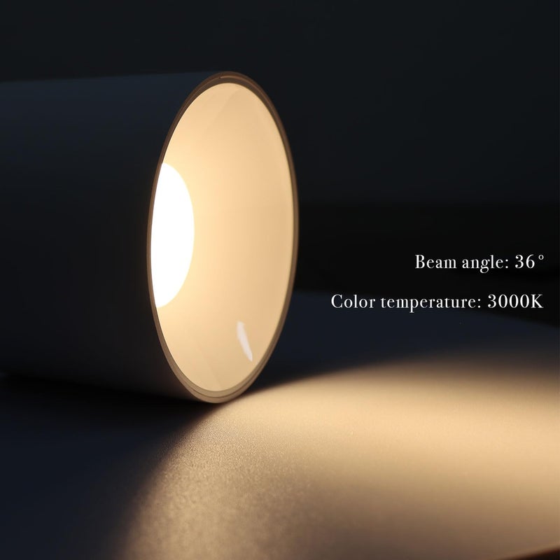 Marknice LED Dimmable Ceiling Spotlight Aluminum White 4.72" Cylinder Spot Light Indoor Modern Minimalist Focus Accent Down Light for Cylinder Hallway Kitchen Foyer CRI 98 12W 3000K - Image 4